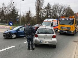 Kolizja na ulicy Niemodlińskiej w Opolu