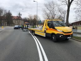Kolizja na ulicy Niemodlińskiej w Opolu