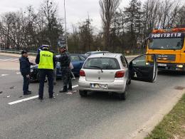 Kolizja na ulicy Niemodlińskiej w Opolu