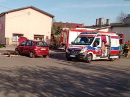Zderzenie samochodu osobowego i jednośladu w Lewinie Brzeskim