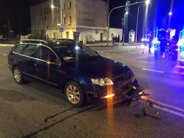 Kolizja pojazdów na skrzyżowaniu w Opolu