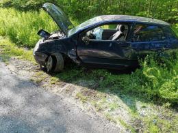 Wypadek w powiecie nyskim. W pojeździe nie zastano kierowcy
