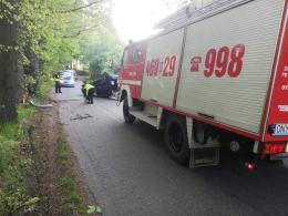 Wypadek w powiecie nyskim. W pojeździe nie zastano kierowcy