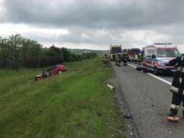 Wypadek na strzeleckim odcinku A4. Lądował śmigłowiec LPR