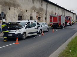 Zderzenie trzech aut na ulicy Partyzanckiej w Opolu