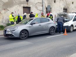 Zderzenie trzech aut na ulicy Partyzanckiej w Opolu