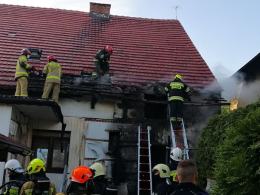 Pożar altany i budynku gospodarczego w Wysokiej