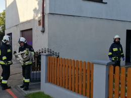 Pożar altany i budynku gospodarczego w Wysokiej