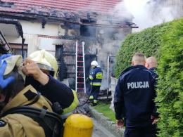 Pożar altany i budynku gospodarczego w Wysokiej