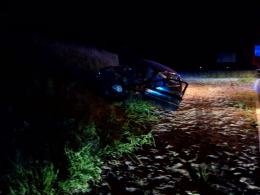 Wypadek obok obwodnicy Czarnowąsów. Kierujący 55-latek pijany