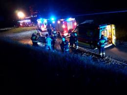 Wypadek obok obwodnicy Czarnowąsów. Kierujący 55-latek pijany