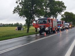 Bus dachował na DK94 w Zielęcicach. Jedna osoba w szpitalu