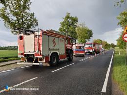 Dachowanie koło Kluczborka. Ranna pasażerka w szpitalu