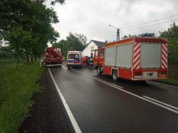 Rogalice: Matka i 3-miesięczne dziecko poszkodowani w wypadku na DK 39