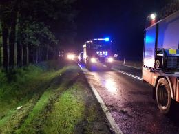 Wypadek na drodze krajowej nr 11 w powiecie kluczborskim