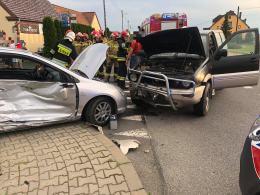 Trzy auta zderzyły się w Przysieczy