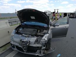 Karambol na A4 w kierunku Katowic. Zderzyły się 4 pojazdy