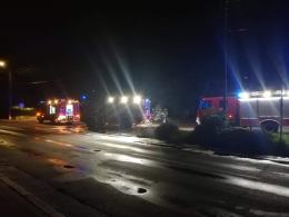 Pożar samochodu osobowego na ulicy Kościuszki w Brzegu