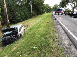 Wypadek na trasie Opole - Zawada. Zderzyły się 3 pojazdy