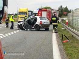 Wypadek w powiecie oleskim. 51-letnia kobieta zmarła w szpitalu