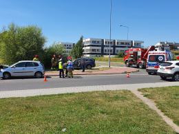 Zderzenie samochodów osobowych na Krzemienieckiej