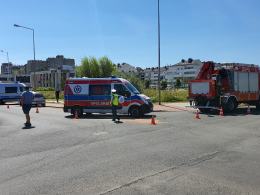 Zderzenie samochodów osobowych na Krzemienieckiej