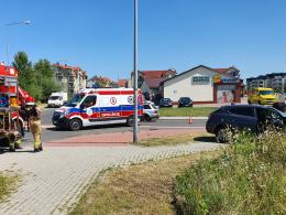 Zderzenie samochodów osobowych na Krzemienieckiej