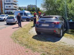 Zderzenie samochodów osobowych na Krzemienieckiej