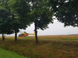 Dwie osoby ciężko ranne po czołowym zderzeniu osobówki z ciężarówką