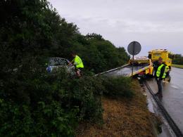 Ciężarówka "pchała" Audi kilkaset metrów po obwodnicy. Poszukiwany sprawca wypadku