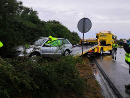 Ciężarówka "pchała" Audi kilkaset metrów po obwodnicy. Poszukiwany sprawca wypadku
