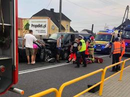 Zderzenie dwóch samochodów w Źlinicach. 4 osoby ranne