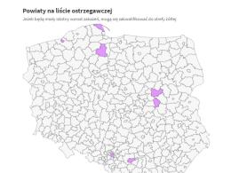 Nowe powiaty w "czerwonych" i "żółtych" strefach. Kilka powiatów na liście ostrzegawczej