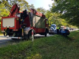 Wypadek na DK 94 na wysokości Falmirowic. Lądował LPR