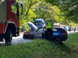 Wypadek na DK 94 na wysokości Falmirowic. Lądował LPR