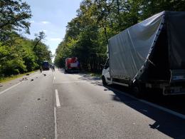 Wypadek na DK 94 na wysokości Falmirowic. Lądował LPR