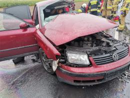 Wypadek na trasie Kórnica-Krapkowice. Lądował śmigłowiec LPR