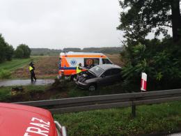 Jedna osoba została ranna po wypadku w Grodźcu