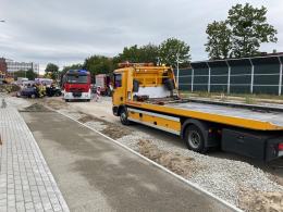 Czołowe zderzenie na ulicy Bohaterów Monte Cassino w Opolu