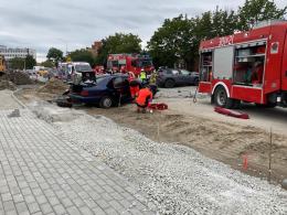 Czołowe zderzenie na ulicy Bohaterów Monte Cassino w Opolu