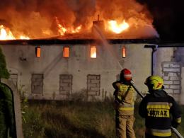 Pożar budynku przy ul Konopnickiej w Gogolinie