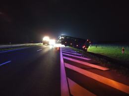 Wypadek autokaru z żołnierzami na brzeskim odcinku A4