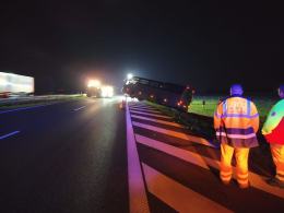 Wypadek autokaru z żołnierzami na brzeskim odcinku A4