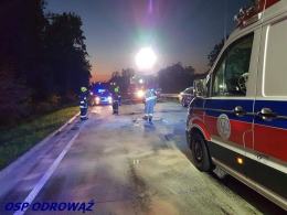 Zderzenie osobówki z ciężarówką na obwodnicy Malni i Choruli