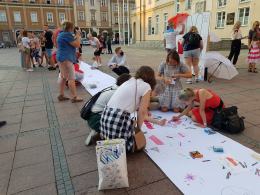 Na opolskim rynku trwa akcja solidarności ze społeczeństwem obywatelskim Białorusi