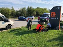 Kierowca motocykla ranny w zdarzeniu drogowym na terenie Opola
