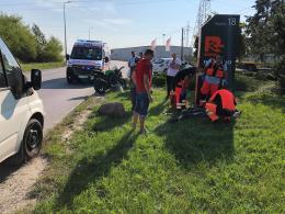 Kierowca motocykla ranny w zdarzeniu drogowym na terenie Opola