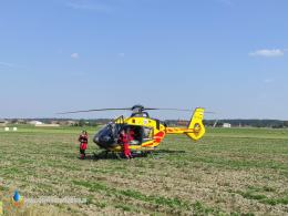 Wypadek z udziałem motocyklisty na trasie Opole - Kluczbork