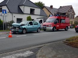 Dwa Volkswageny zderzyły się w Dobrzeniu Małym