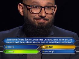 W "Milionerach" padło pytanie za milion. Odpowiadał Dawid Michalewski z Opola